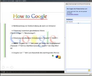 Abbildung 7: Größeres Publikum geht nicht: Mit Google können Sie Präsentationen im Internet halten und erreichen so prinzipiell weltweite Aufmerksamkeit.