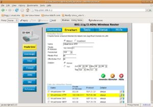 Abbildung 7: Aktuelle Router berücksichtigen virtuelle Server bereits. Per Mausklick erlauben Sie den Zugriff über das Internet für einzelne Dienste.