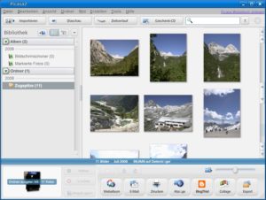 Abbildung 7: Das Google-Fotowerkzeug Picasa gehört zur Standardinstallation von Sabayon.