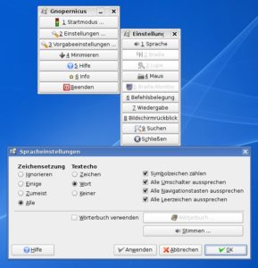Abbildung 7: Gnopernicus liest Texte und sorgt mit der Bildschirmlupe für besseren Durchblick.