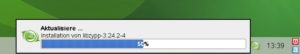 Abbildung 7: Während des Online Updates informiert Sie unter KDE ein neues Tool über die einzelnen Pakete.