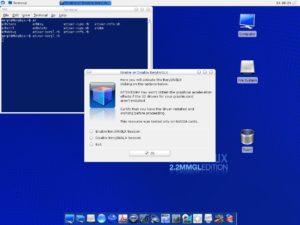 Abbildung 7: Das Skript "ativar beryl.rb" führen Sie aus, um in der Live-Version von Dreamlinux den 3D-Desktop anzuschalten.