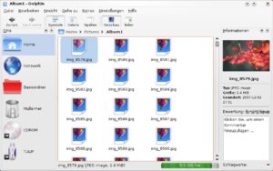 Abbildung 7: Der neue Dateimanager Dolphin mit dem Oxygen-Iconset.