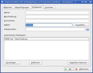 Abbildung 7: Im Autostart-Verzeichnis von Konqueror erzeugen Sie eine Verknüpfung zu dem Programm, das zusammen mit KDE starten soll.