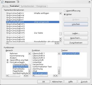 Abbildung 7: Über Tastenkombinationen können Sie Ihre Formatvorlagen noch schneller aufrufen.