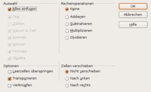 Abbildung 7: Um Zeilen und Spalten zu vertauschen, kopieren Sie die Tabelle und aktivieren beim Einfügen der Werte die Option "Transponieren".