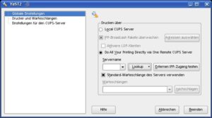 Abbildung 7: Auch ein OpenSuse 11.0 richten Sie im Handumdrehen als Client ein, der entfernte Drucker anspricht.