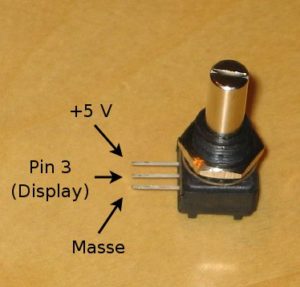 Abbildung 7: Die Pinbelegung bei der Kontrastregelung mit einem Potentiometer.
