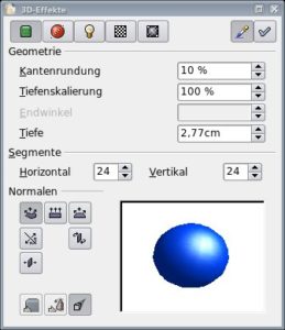 Abbildung 7: Über das Fenster "3D-Effekte" verändern Sie die Eigenschaften eines 3D-Objekts nahezu beliebig.