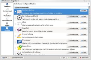 Abbildung 8: Die neuen Plug-ins von Kopete machen das Chatten noch attraktiver.