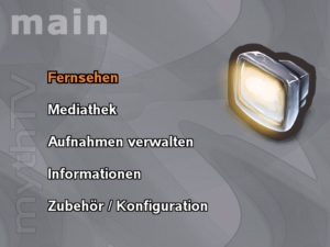 Abbildung 8: Das Hauptmenü des Frontends bildet gleichzeitig die Kommandozentrale für das Backend.
