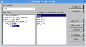 Abbildung 9: Möchten Sie eine selbst geschriebene Funktion weitergeben, fügen Sie diese am besten als Makro ins Weitergabe-Dokument ein.@K:Office,Andere