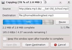 Abbildung 9: KGet in Aktion: Der aufgehübschte Downloadmanager visualisert den Fortschritt Ihrer aktuellen Downloads.