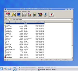 Abbildung 9: Hier sehen Sie die Windows-Anwendung WinRAR unter Kubuntu in Aktion.