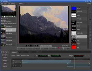 Abbildung 9: Eine zweite Videospur enthält einen weiteren Videoschnipsel, der die erste Szene auf dem darüber liegenden Track leicht überlappt.