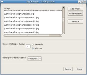Abbildung 1: Bgconfig ermöglicht in einem übersichtlichen Dialog das Einstellen wichtiger Parameter von Bgchanger.