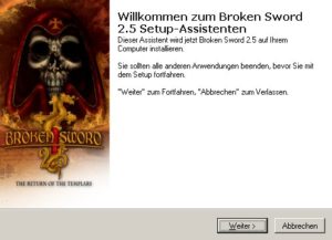 Abbildung 1: Über Wine rufen Sie den grafischen Installer von Baphomets Fluch 2.5 auf und spielen das Abenteuer binnen Sekunden auf die Festplatte.