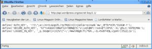 Abbildung 2: Bei jedem Reload generiert die hier gezeigte Webseite drei neue geheime Schlüssel, die Sie in die Datei     <code srcset=