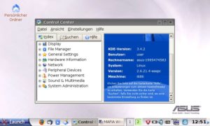 Abbildung 2: Anstelle der einfachen Oberfläche mit Reitern können Sie auch den normalen KDE-Desktop starten.
