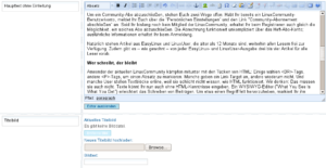 Abbildung 2: Der neue Editor erleichtert das Schreiben von News und Artikeln.