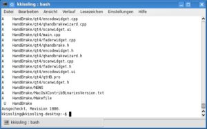 Abbildung 2: Via Subversion holen Sie den Quellcode für Handbrake direkt aus dem Repository der Entwickler.