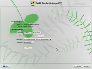 Abbildung 3: Zum Abschluss der ALT-Linux-Installation richten Sie den Monitor ein.