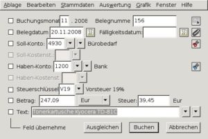 Abbildung 3: Linhabu macht das Buchen einfach. Steuern zieht die Software automatisch ab und bucht diese in die entsprechenden Konten.