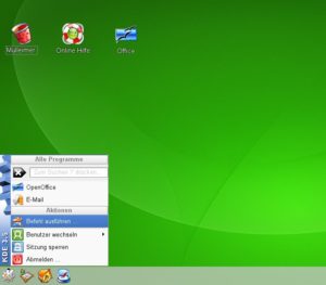 Abbildung 3: Mit wenigen Mausklicken stellen Sie einen Desktop zusammen, der lediglich Büroaufgaben und das Abrufen von E-Mails zulässt.