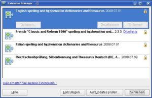 Abbildung 3: Der Strategiewechsel von OpenOffice.org sieht vor, neue Features über nachinstallierbare Erweiterungen zur Verfügung zu stellen, um das Basissystem schlank zu halten.