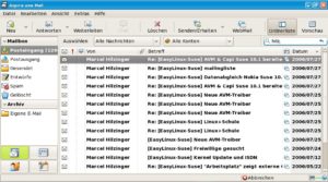 Abbildung 4: Das Mail-Programm des Aspire One ist eine Eigenentwicklung von Acer und gehört nicht zu Linpus Lite.