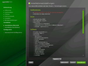 Abbildung 7: Für die Kontrolle der Installationseinstellungen sollten Sie sich ein wenig Zeit nehmen. Rote Einträge deuten Probleme an.