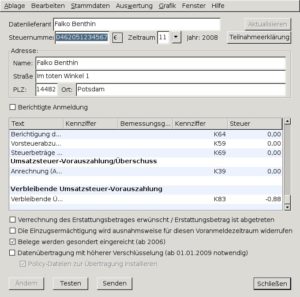 Abbildung 8: Linhabu hilft, die Umsatzsteuervoranmeldung via Elster kurz und schmerzlos über die Bühne zu bringen.