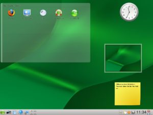 Abbildung 8: Nach der Installation startet OpenSuse automatisch den neuen KDE-4-Desktop.
