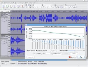 Abbildung 9: Kein virtuelle Studioumgebung, sondern ein handlicher Wave-Editor: Mit Audacity kommen sie beim Schnitt und kleineren Audioretuschen schneller ans Ziel als mit dem komplexen Ardour.
