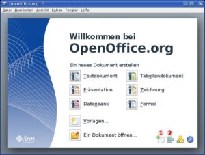 Abbildung 1: Das Startfenster von OpenOffice.org 3.0 ermöglicht nicht nur den Start einzelner Anwendungen sondern ermöglicht auch den Zugriff auf die globale Konfiguration.