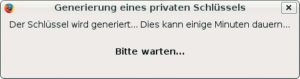 Abbildung 1: Firefox generiert auf Anfrage eines Webservers ein Schlüsselpaar, verpackt es in einem Certificate Signing Request (CSR) und sendet es zum Server zurück.