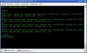 Abbildung 2: Mit BASP erstellen Sie bei Bedarf auch eine HTML-Datei mit wenigen Zeilen Shell-Syntax.