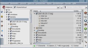 Abbildung 3: Auf dem Zielrechner beim Sichern über SSH oder Samba entsteht ein Ordner mit der Image-Datei der Partition und dem gespeicherten MBR.