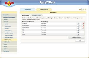 Abbildung 4: Automatisch zwischen Festnetz und IP-Telefonie wechseln: Das stellen Sie im Homeserver über die "Wahlregeln" ein.