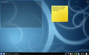 Abbildung 4: Der KDE-4-Desktop von Kubuntu 8.10, wie ihn der Nutzer nach der Installation vorfindet.