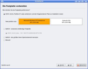 Abbildung 5: In Kubuntu gibt es verschiedene Wege, um eine Festplatte auf die Linux-Installation vorzubereiten.