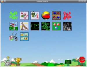 Abbildung 6: Bei der Spielesammlung Childsplay verbergen sich 14 verschiedene Lernspiele hinter den großen Icons.