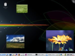 Abbildung 7: Das Plasma-Applet "Bilderrahmen" platziert Ihre Lieblingsfotos auf dem Desktop.