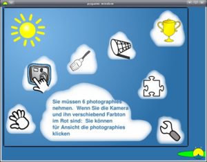 Abbildung 8: Unverständliche Begleittexte unter Ubuntu "Hardy Heron" erschweren den Einsatz der Software.