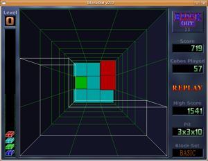 Bei der Tetris-Variante Blockout 2 ist dreidimensionales Denken gefragt.