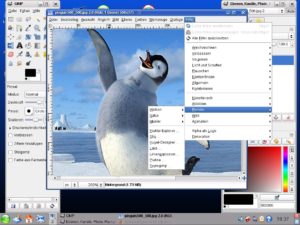 Und täglich grüßt der Pinguin: Gimp 2.4 glänzt zwar nicht mit einer komplett neuen Benutzeroberfläche, aber zumindest haben die Entwickler endlich einmal etwas aufgeräumt.