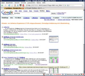 Googles Desktopsuchmaschine indiziert OpenOffice- und PDF-Dokumente im Volltext.