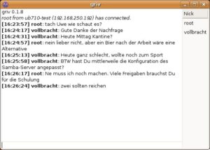 Auf den ersten Blick wirkt das serverlose Chat-Programm Griv wie ein IRC-Client.