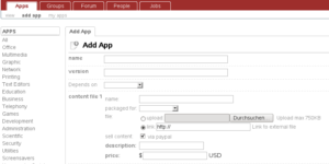Die neue Shop-Funktion bei kde-apps.org
