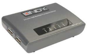 Bringt USB-Geräte ins Heimnetzwerk: Der "USB 2.0 Extender und Device Server" von Lindy.
